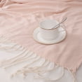 thumbnail image 6 of Unique Bargains Bohemian Decorative Fringe Throw Blanket, 47" x 79" Pink, 6 of 8