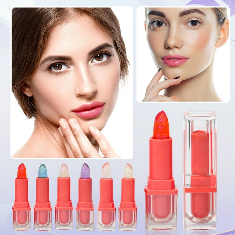 HSMQHJWE Toddler Lip Gloss Organic Jelly Easy To Color Changing Stain And  Lasting Lipstick Not Decolorize To Lipstick Moisturizing Not Waterproofs  Moisturizing Easy Jelly Lipstick Makeup For Women Li 