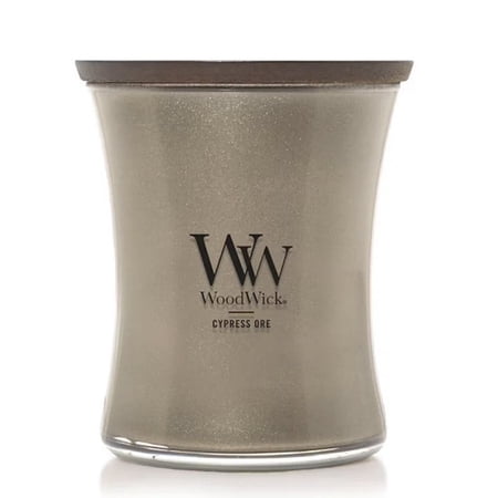 WoodWick Precious Metals Collection - CYPRESS ORE - 9.7oz Hourglass Candle with Crackling Wick