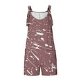 thumbnail image 4 of Penkiiy Women Rompers Summer Overalls Shorts Loose Fit Sleeveless Knot Strap Short Jumpsuits with Pockets L Khaki, 4 of 6