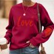 thumbnail image 2 of RKSTN Valentine Gifts Sweatshirts for Women Oversized Crewneck Valentine's Day Heart Graphic Print Hoodless Sweatshirt Womens Casual Plus Size Round Neck Loose Comfy Sweatshirt Fall Spring Clothes, 2 of 6