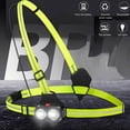 thumbnail image 4 of Luz de pecho Jadeshay LED recargable para correr color verde y negro, 4 of 14