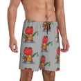 thumbnail image 6 of Mens Pajama Shorts, Red Cool Rich Dinosaur Sleep Shorts Men Pajama Bottoms Lounge PJ Shorts with Pockets, 6 of 6