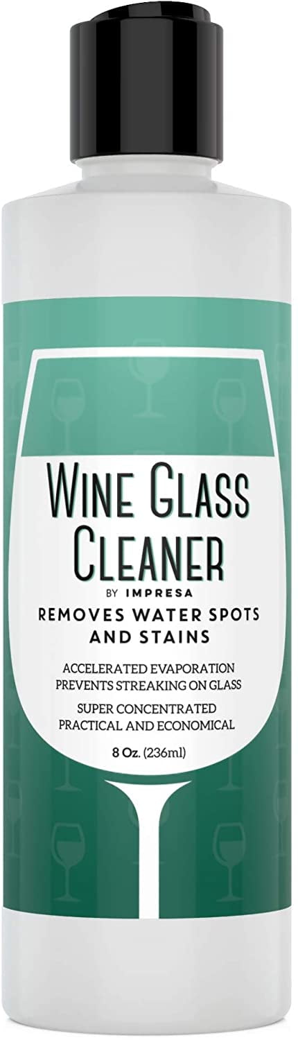 Impresa 8 Oz Concentrated Wine Glass Cleaning Liquid - Unscented - Made in USA