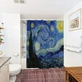 thumbnail image 5 of Starry Night Shower Curtain for Bathroom with Hooks, V. Gogh Stars Art Decorative Long Cloth Fabric Shower Curtain Bath Decorations - 71Wx72L, Blue$$Home Decor, Kitchen, & Other, 5 of 8