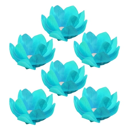 JH Specialties Inc. Floating Lotus Lanterns Turquoise (6 Count)