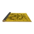 thumbnail image 2 of Ahgly Company Indoor Round Abstract Yellow Modern Area Rugs, 5' Round, 2 of 4