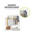 thumbnail image 3 of Rack Armable para Ropa Organizador Closet para Hogar con Doble Guardaropa Color Blanco Practiksa Rack Doble Blanco, 3 of 5