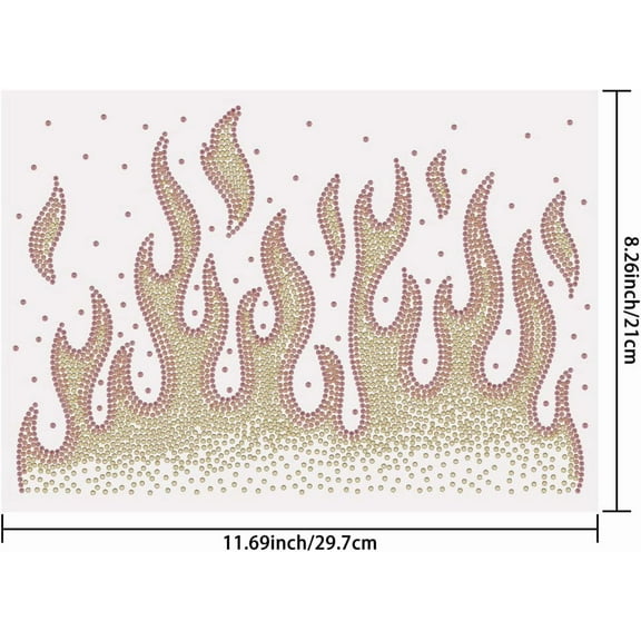 Flame Iron On Transfers Flames Heat Transfer Stickers Flame Iron on Patches Stickers Washable Heat Transfer Decals for T Shirts Clothing Jeans Backpacks DIY Applique Decals