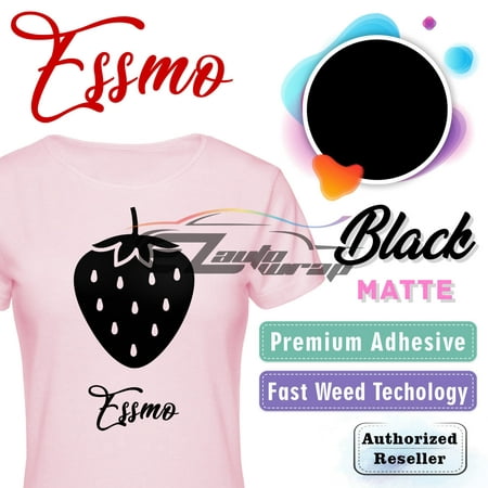 ESSMO Black Matte Solid Heat Transfer Vinyl HTV Sheet T-Shirt 20