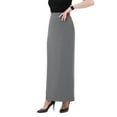 thumbnail image 2 of Grey Maxi Back Slitted Pencil Skirt, 2 of 4