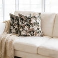 thumbnail image 2 of HuiXinOu Pack Of 2 Vintage Floral Throw Pillow Covers, 18x18 Boho Rural Accent Decorative Pillowcases, Soft Fabric Square Cushion Covers for Sofa Bedroom Living Room, 2 of 6