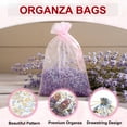 thumbnail image 3 of Uxcell Organza Bag, Sheer Flowers Heart Mesh Bags Drawstring Gift Bags Bulk Party Favor Bag Jewelry Pouches Blue-Gold 4" x 5", 3 of 6