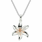 Dew Tiger Lily 14K Rose Gold Plate Sterling Silver Necklace