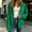 Army Green, variant on Solid Color Coats for Women with Zip Long Sleeve Hooded with Pockets Jacket Leisure Comfortable Go for an Outing Outdoor L Army Green