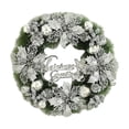 thumbnail image 1 of Christmas Cedar Pine Wreath for Front Door Evergreen Garland Natural Artificial Pine Wreath Outdoor Garden Porch Hanging Decoration Wall Grapevine Decor, 1 of 6