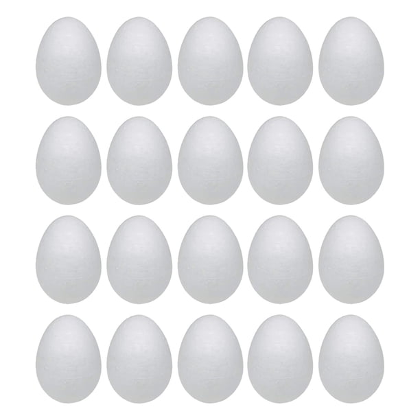 Huevos de Pascua Pintables Versátiles Suaves Blancos Sin Terminar Artesanía de Huevos de Espuma Manualidades 20 piezas de 8 cm