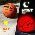 thumbnail image 2 of Light Up Basketball for Boys - Glow in the Dark Basketball for Night Games, Red LED Illuminated Ball with Accessories, Toy Gift for Kids Ages 3+, 2 of 6