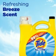 Tide Simply Laundry Detergent Liquid All-In-One, Refreshing Breeze Scent, 117 fl oz, 89 Loads