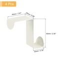 thumbnail image 2 of Over the Door Hooks, 4pack Stainless Steel Door Hangers Hooks, Double Hooks for Hanging Clothes (White), 2 of 5