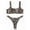 Black Panther Print, variant on Women's Boho Triangle Thong Bikini Sets Cheetah Swimsuits Bathing Suit for Daily Wear Black M