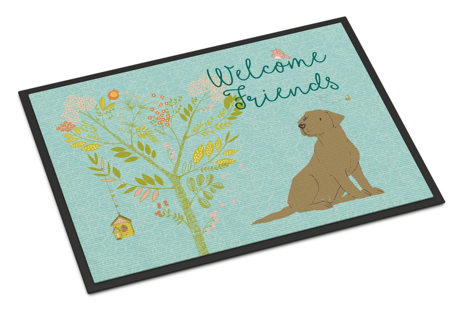 Friends Chocolate Labrador Retriever Door Mat
