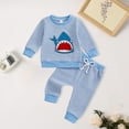 thumbnail image 2 of Xudanell Baby Boy Clothes 12-18 Months Toddler Long Sleeved Trousers Graphic Outfit Boys Girls Vacation Outfits, 2 of 5