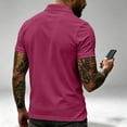 thumbnail image 6 of Trgacdwlo Polo Shirts for Men Collared Button Mens Short Sleeve Shirt Quick Dry Summer Sun Protection Golf Polo Shirts for Men Deep Red M, 6 of 6