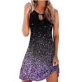 thumbnail image 2 of BRGZLK 2026 Summer Sequin Dress for Women Trendy Sleeveless Round Neck Dress Costume Prom Concert Party Outfit Purple A M, 2 of 5