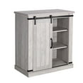 thumbnail image 3 of FESTIVO 32" Compact TV Stand for 40" TVs w/ Barn Door Design - 32" in Width Saw Cut Off-White Natural Finish, Metal Finish Urban, Modern &, 3 of 5