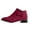 Wine, variant on Mostsola Chelsea Ankle Boots for Women Fashion Bowknot Fall Dress Booties Low Heel Zipper Short Boot