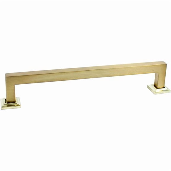 Rusticware 996SB 7 in. Center-to-Center Modern Square Door Pull - Satin Brass