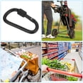 thumbnail image 7 of Uxcell 4 Pack Locking Hook 3" Aluminum D Ring Shape Clip Screw Gate Lock Quick Link for Keychain Outdoor Camping Hiking Black, 7 of 7
