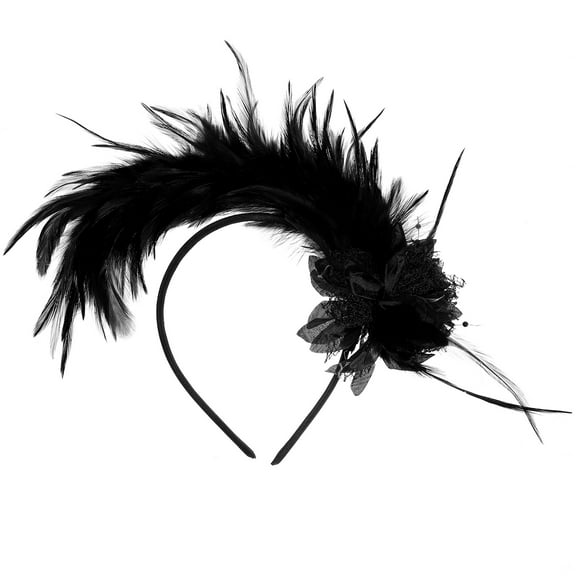 unbranded  Vintage Hair Accessories Plume Headdress Headpiece Prom Women's Miss Black