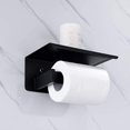 thumbnail image 3 of Soporte doble para papel higiénico acero inoxidable con estante de almacenamiento para teléfono Ormromra, 3 of 5