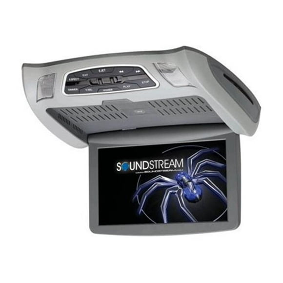 Soundstream VCM103DMH 10.3 in. LCD & MobileLink Système de Divertissement DVD à Montage au Plafond Modifiable en 3 Couleurs