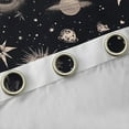thumbnail image 4 of jejeloiu Stars Planet Moon Blackout Curtains Set of 2 (52x84 Each),Universe Galaxy Window Curtains,Beige Black Curtains and Drapes For Adults,Microfiber Bedroom Decor, 4 of 6