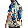 thumbnail image 3 of Football Men's Short Sleeve Beach Shirts, Casual Button Down Poplin Printed Summer Tops - Unisex, 3 of 6