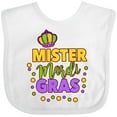 thumbnail image 3 of Inktastic Mister Mardi Gras with Crown and Dots Boys Baby Bib, 3 of 4