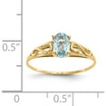 thumbnail image 3 of 14K Yellow Gold Madi K Synthetic Aquamarine Ring (Size 5) Made In United States gk277, 3 of 5