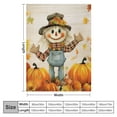 thumbnail image 4 of PRATYUS Scarecrow Pumpkins Fall Decorations Flannel Blanket Lightweight Anti-Wrinkle All Seasons Comfort Gift for Bed and Outdoor Use 60x80in, 4 of 6