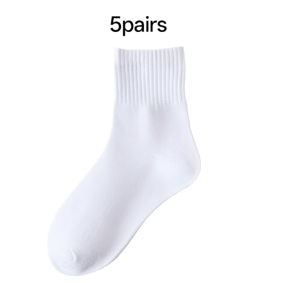 TELOLY 3-16Years Children'S Socks for Boys Girls White Cotton Kids Student Sport Casual Teenager Girl Boy Sock Spring Summer White 9-12Y(L)
