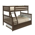 thumbnail image 3 of Max & Lily Solid Wood Bunk Bed, Twin over Full with Storage Trundle and Ladder for Kids, 3 of 14