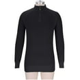 thumbnail image 2 of vdgthytj Mens Quarter Zip Pullover Sweaters Solid Color Long Sleeve Knit Casual Mock Neck Tops Fall Clothes, 2 of 5