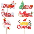 thumbnail image 1 of 6PCS Christmas Cake Topper Lovely Decorative Cupcake Topper Cake Topper Banner, 1 of 9