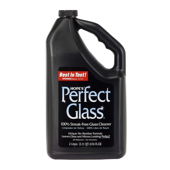 HOPE'S Perfect Glass Cleaner Refill, 67.6-Ounce, Streak-Free Glass Cleaner Refill, Less Wiping, No Residue Pack of 1