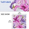 thumbnail image 6 of Iauyy Satin Napkins Set of 1- Pink-purple Watercolor Lily DIY Printing Decoration Cloth Napkin- Easy Care for Home/Party, 6 of 8
