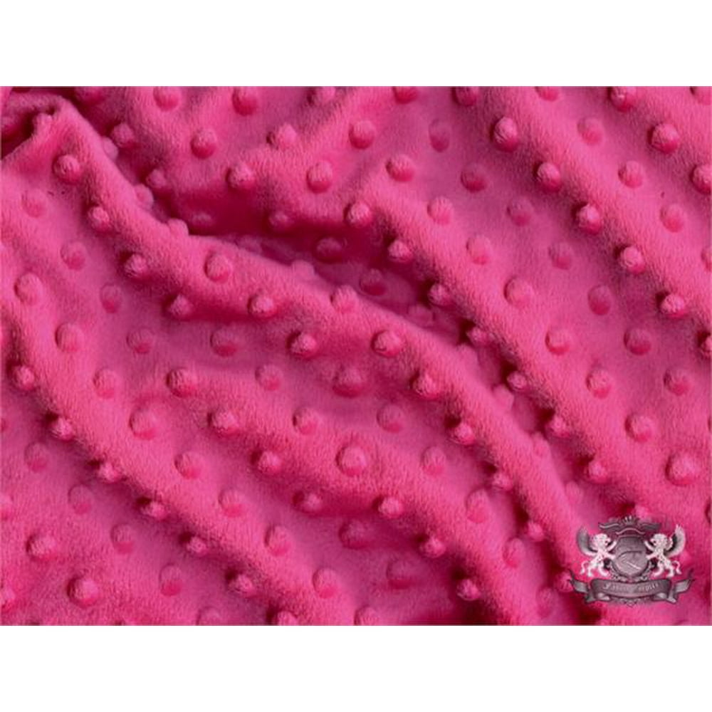 Minky Dimple Dot HOT PINK Fabric Sold By the Yard