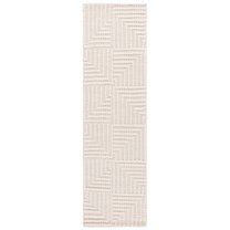 SAFAVIEH Natura Lucina Geometric Runner Rug, Ivory, 2'3" x 8'