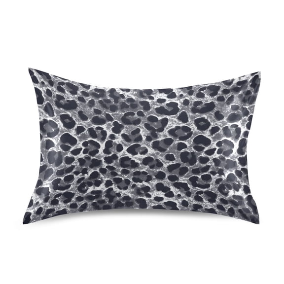 Ryvnso Satin Pillowcase Grey Leopard Print Pillow Cases Standard Size 26x20in